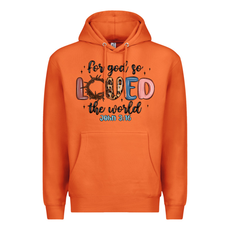 For God So Loved The World Premium Hoodie by MaliasSmallBusiness | Teevron