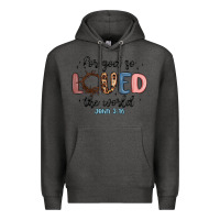 Charcoal Heather for god so loved the world Premium Hoodie - MaliasSmallBusiness
