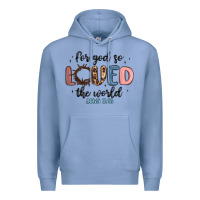 Colony Blue for god so loved the world Premium Hoodie - MaliasSmallBusiness
