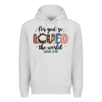 Dove Grey for god so loved the world Premium Hoodie - MaliasSmallBusiness