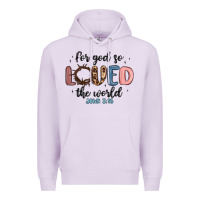 Lilac for god so loved the world Premium Hoodie - MaliasSmallBusiness