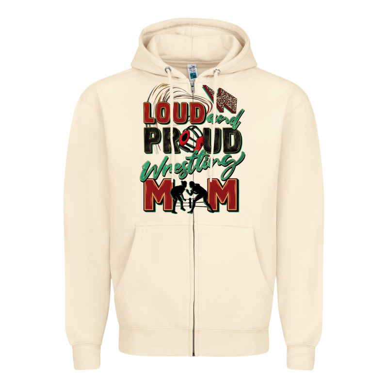 Loud And Proud Wrestling Mom Zipper Hoodie by Zillion Design Studio | Teevron
