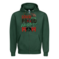 Sports Green loud and proud wrestling mom Zipper Hoodie - Zillion Design Studio