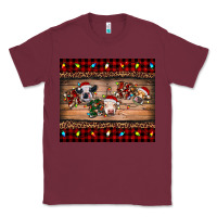Burgundy hohoho christmas cows Classic Tee - RanaPortraitStore