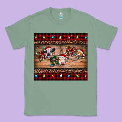 Hohoho Christmas Cows Classic Tee Designed By Ranaportraitstore