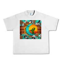 Lunar Rock sunflower desert cactus turquoise crescent Urban Heavy Tee - Artiststas