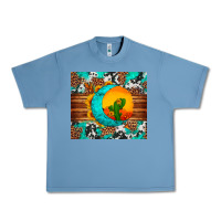 Pebble Blue sunflower desert cactus turquoise crescent Urban Heavy Tee - Artiststas