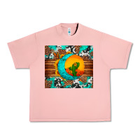 Salmon sunflower desert cactus turquoise crescent Urban Heavy Tee - Artiststas