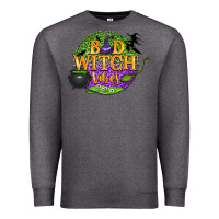 Charcoal Heather bad witch vibes Premium Sweatshirt - BundleAndBundleShop