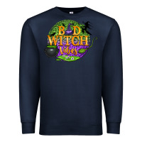 Navy bad witch vibes Premium Sweatshirt - BundleAndBundleShop