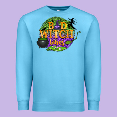 Bad Witch Vibes Premium Sweatshirt Designed By Bundleandbundleshop