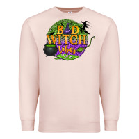 Pale Pink bad witch vibes Premium Sweatshirt - BundleAndBundleShop