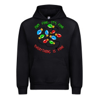 Black i'm fine it's fine everything is fine Urban Hoodie - MaliasSmallBusiness