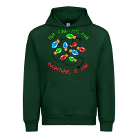 Forest Green i'm fine it's fine everything is fine Urban Hoodie - MaliasSmallBusiness