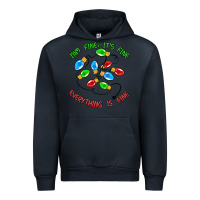 Navy i'm fine it's fine everything is fine Urban Hoodie - MaliasSmallBusiness