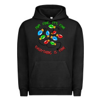 Pigment Black i'm fine it's fine everything is fine Urban Hoodie - MaliasSmallBusiness