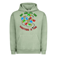 Pigment Oil Green i'm fine it's fine everything is fine Urban Hoodie - MaliasSmallBusiness