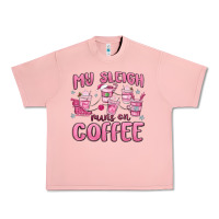 Salmon my sleigh runs on coffee Urban Heavy Tee - MaliasSmallBusiness