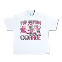 White my sleigh runs on coffee Urban Heavy Tee - MaliasSmallBusiness