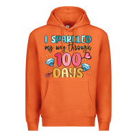 Carrot i sparkled my way through 100 days Premium Hoodie - MaliasSmallBusiness