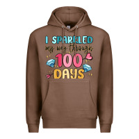 Chestnut i sparkled my way through 100 days Premium Hoodie - MaliasSmallBusiness