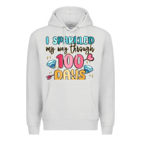 Dove Grey i sparkled my way through 100 days Premium Hoodie - MaliasSmallBusiness