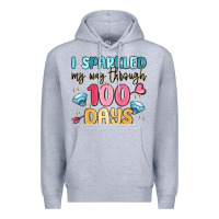 Heather Grey i sparkled my way through 100 days Premium Hoodie - MaliasSmallBusiness