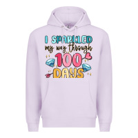 Lilac i sparkled my way through 100 days Premium Hoodie - MaliasSmallBusiness