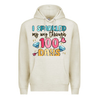 Oatmeal Heather i sparkled my way through 100 days Premium Hoodie - MaliasSmallBusiness