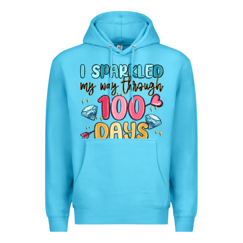 I Sparkled My Way Through 100 Days Premium Hoodie by MaliasSmallBusiness | Teevron