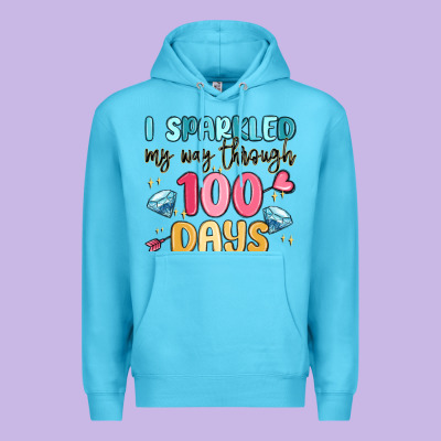 I Sparkled My Way Through 100 Days Premium Hoodie Designed By Maliassmallbusiness