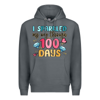 Rock i sparkled my way through 100 days Premium Hoodie - MaliasSmallBusiness