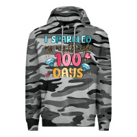 Slate Camo i sparkled my way through 100 days Premium Hoodie - MaliasSmallBusiness