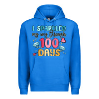 True Royal i sparkled my way through 100 days Premium Hoodie - MaliasSmallBusiness