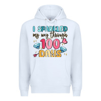 White i sparkled my way through 100 days Premium Hoodie - MaliasSmallBusiness