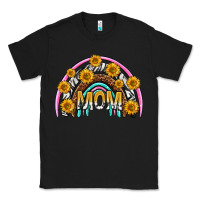 Black mom with sunflower rainbow mothers day Classic Tee - texasbilliewilder