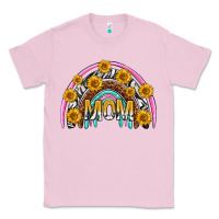 Bubblegum Pink mom with sunflower rainbow mothers day Classic Tee - texasbilliewilder