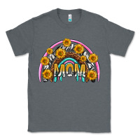 Charcoal Heather mom with sunflower rainbow mothers day Classic Tee - texasbilliewilder