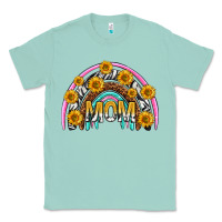 Seafoam mom with sunflower rainbow mothers day Classic Tee - texasbilliewilder