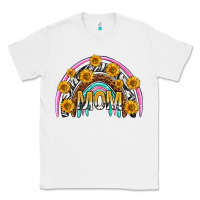 White mom with sunflower rainbow mothers day Classic Tee - texasbilliewilder
