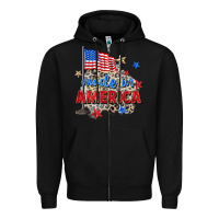 Black made in america Zipper Hoodie - Zillion Design Studio