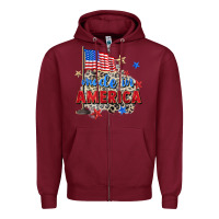 Burgundy made in america Zipper Hoodie - Zillion Design Studio