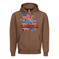 Chestnut made in america Zipper Hoodie - Zillion Design Studio