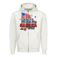 Oatmeal Heather made in america Zipper Hoodie - Zillion Design Studio