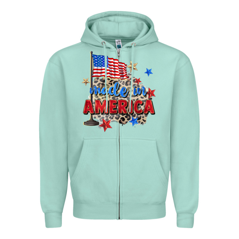Made In America Zipper Hoodie by Zillion Design Studio | Teevron