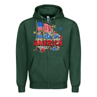 Sports Green made in america Zipper Hoodie - Zillion Design Studio