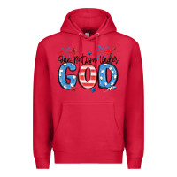 Cardinal one nation under god Premium Hoodie - MaliasSmallBusiness