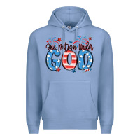 Colony Blue one nation under god Premium Hoodie - MaliasSmallBusiness