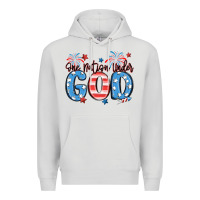 Dove Grey one nation under god Premium Hoodie - MaliasSmallBusiness