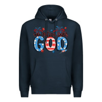 Navy one nation under god Premium Hoodie - MaliasSmallBusiness